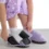 TapLook Wear Charcoal Grey Slippers, Extra Wide & Adjustable for Seniors